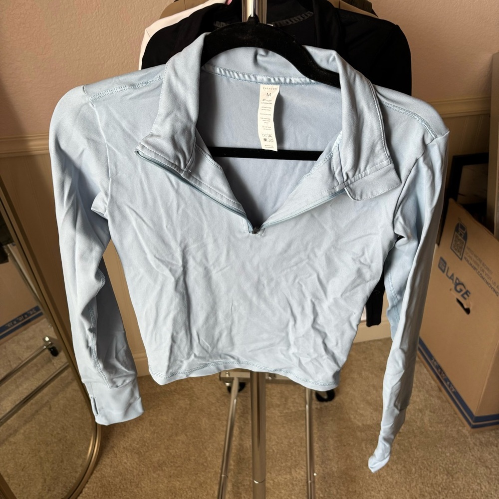 NEW Paragon Fitwear Blue Sedona 1/4 Zip Crop